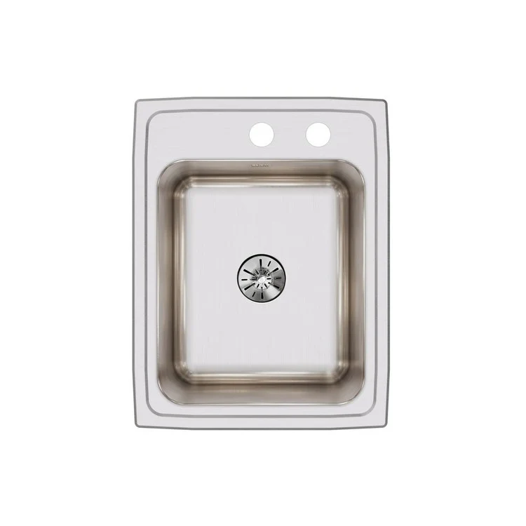 Kitchen Sink Lustertone Classic 17 x 22 Inch Single Bowl with Perfect Drain MR2 Hole Lustrous Satin Drop-In - Frankwebs