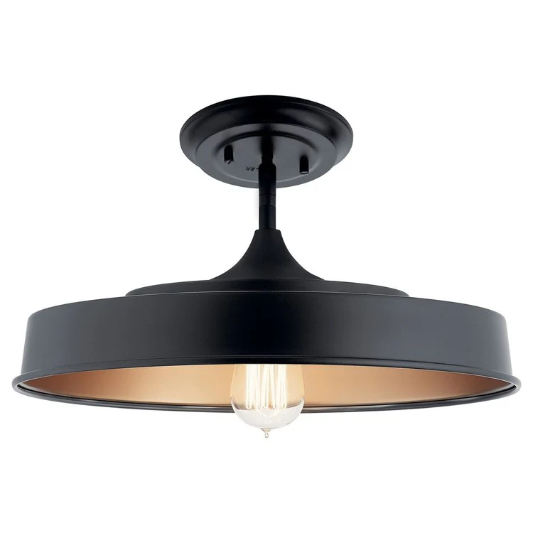 Elias Single-Light Semi-Flush Mount Ceiling Fixture - Frankwebs