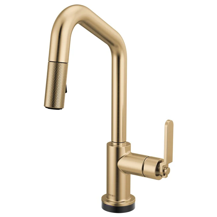 Prep Faucet Litze Smarttouch 1 Industrial Handle ADA Matte Black/Brilliance Luxe Gold Pull Down Dual Function Angle 360 DEG Swivel 1.8 Gallons per Minute - Frankwebs