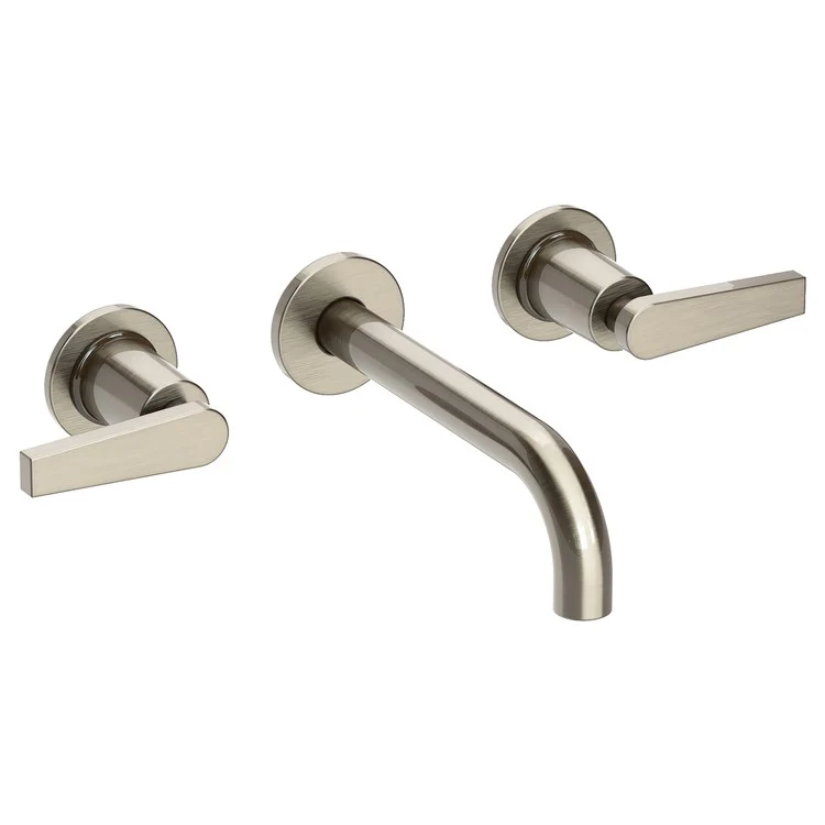 Lavatory Faucet Dorrance Wall Mount 8 Inch Spread 2 Lever ADA Watersense Aged Brass 1.2 Gallons Per Minute Brass Less Drain Spout Reach 7-1/9 Inch - Frankwebs