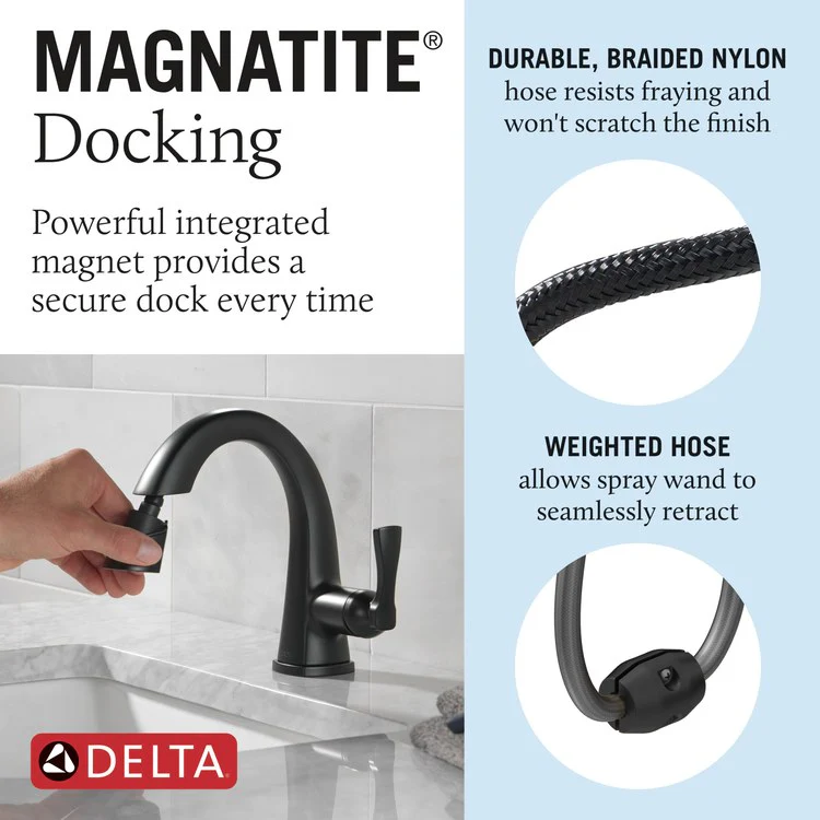 Lavatory Faucet Stryke 1 Lever ADA WaterSense Matte Black Pull Down 1.2 Gallons per Minute - Frankwebs