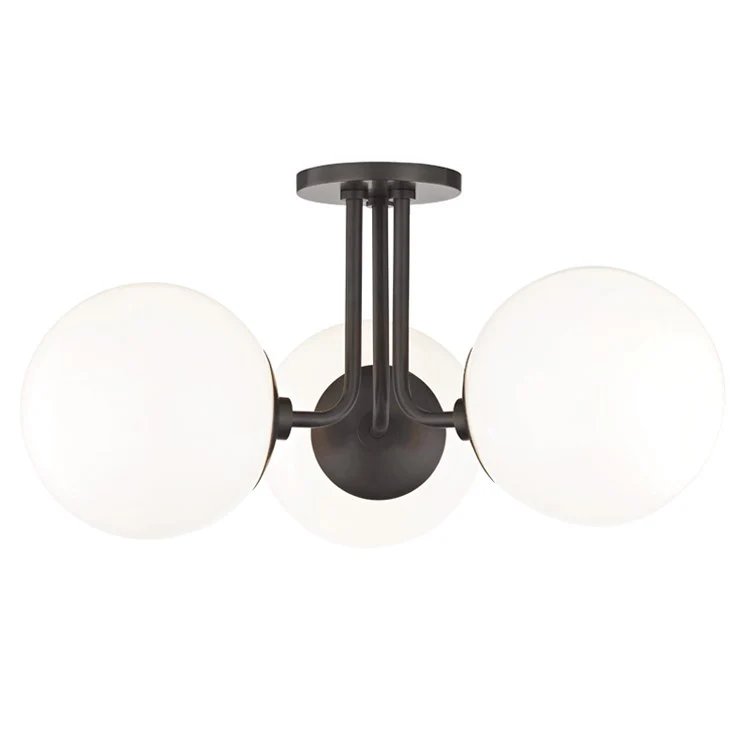 Stella Three-Light Semi-Flush Mount Ceiling Fixture - Frankwebs