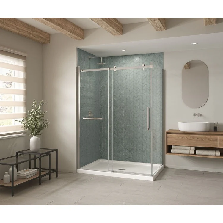 Shower Base B3 Corner Left Square Drain White 60 x 42 Inch Acrylic - Frankwebs