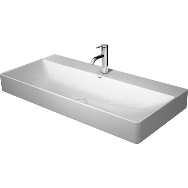 Lavatory Sink DuraSquare Ground less Overflow 18-1/2 x 39-3/8 Inch Rectangle White 1 Hole - Frankwebs