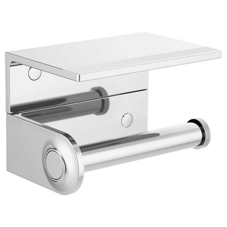 Toilet Paper Holder Kintsu Open Post Brilliance Luxe Nickel Metal 6-1/4 Inch 4 Inch Wall Mount - Frankwebs