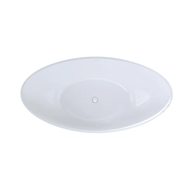 Soaking Tub Metro Collection Logan 72 x 38 Inch Freestanding Tub Only Center Biscuit Hydroluxe SS - Frankwebs