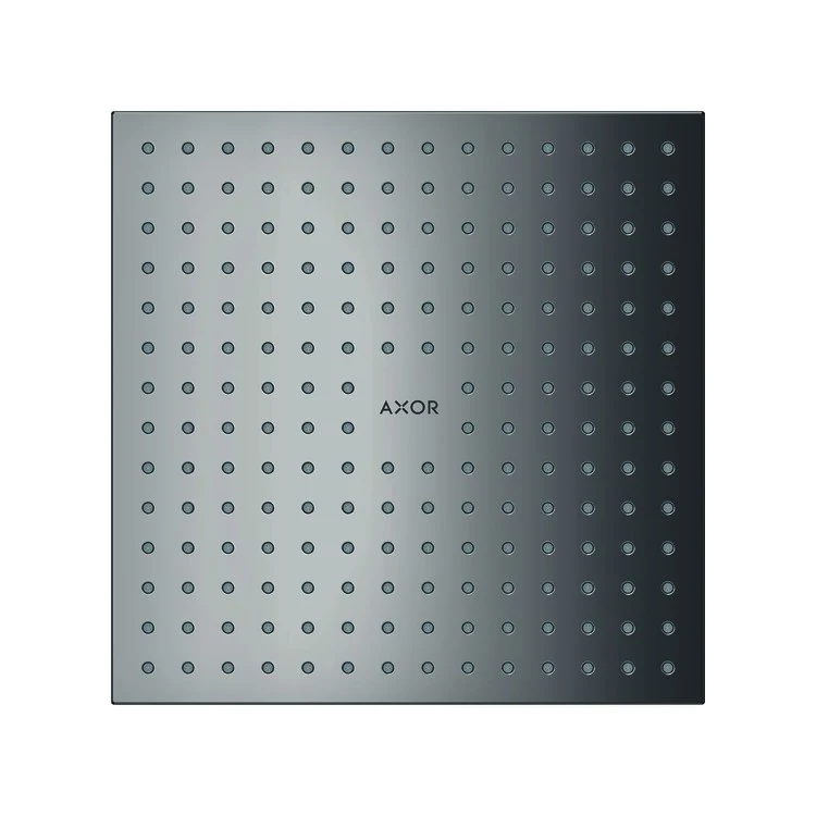 Showerhead ShowerSolutions 2 Function with Green Diverter Brushed Black Chrome 9-1/8 Inch 1.75 Gallons per Minute PowderRain Intense PowderRain - Frankwebs