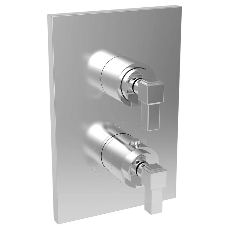 Thermostatic Trim Malvina Rectangular Plate 2 Lever Antique Copper ADA for Luxtherm 1/2 Inch Rough Valve Face Plate Diverter and Temperature-Adjust Handles Brass - Frankwebs