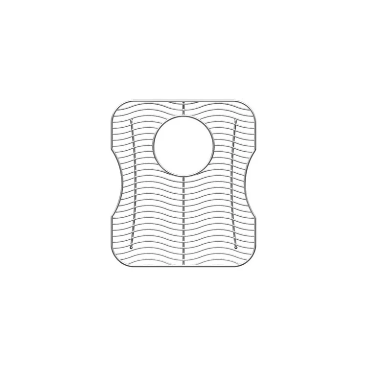 Sink Grid Bottom Grid 12.5 x 14.5 Inch Polished Stainless Steel for Bowls with Rear Center Drain Opening - Frankwebs