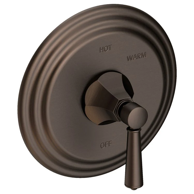 Pressure Balance Valve Trim Metropole Round 1 Lever Aged Brass ADA Depth 3-3/7 Inch - Frankwebs