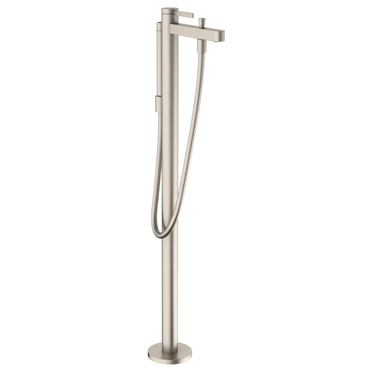Tub Filler Trim Finoris Freestanding with Handshower 1 Lever Brushed Black Chrome 5.28 Gallons per Minute - Frankwebs