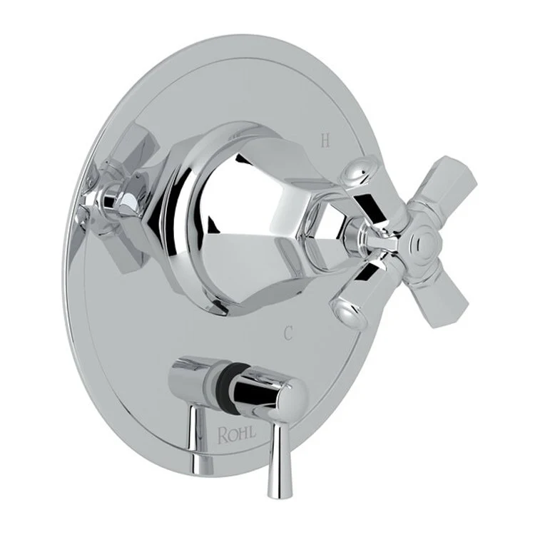 Pressure Balance Valve Trim Palladian with Diverter 1 Cross Handle Polished Chrome 5.5 Gallons per Minute - Frankwebs