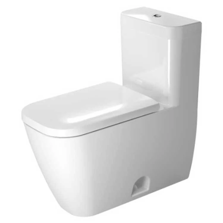 Toilet Happy D.2 1 Piece Less Seat White Elongated 29-3/8 Inch 1.28 Gallons per Flush Ceramic Floor Mount Dual Top - Frankwebs