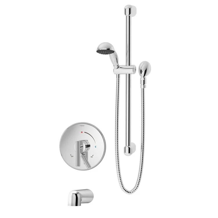 Tub Trim Dia with Handshower Grab Bar 2 Lever Polished Chrome 1.5 Gallons per Minute - Frankwebs
