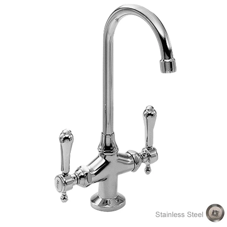 Bar Faucet Chesterfield 2 Lever ADA Satin Bronze PVD Spout Height 10 Inch - Frankwebs