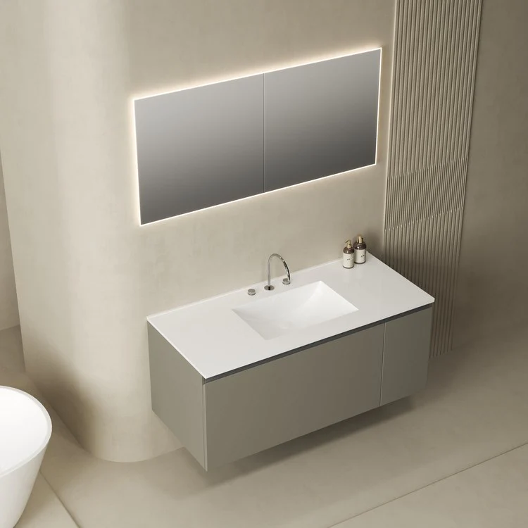 Vanity Top Ceramic Top Centerset 49 x 22 Inch White 8 Inch Spread Ceramic 3 Hole 1-4/5 Centimeter - Frankwebs