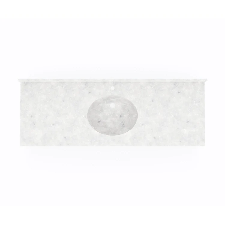 Vanity Top Ellipse 61 x 22 Inch ADA Ice Swanstone 1 Hole - Frankwebs