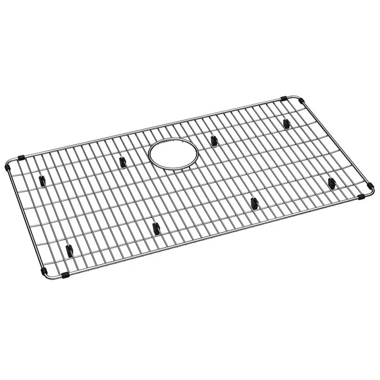 Sink Grid Bottom Grid 28.5 x 15.5 Inch Polished Stainless Steel for Bowls with Rear Center Drain Opening - Frankwebs