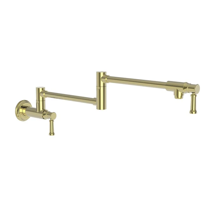Pot Filler Gavin Wall Mount 2 Lever ADA Forever Brass PVD - Frankwebs