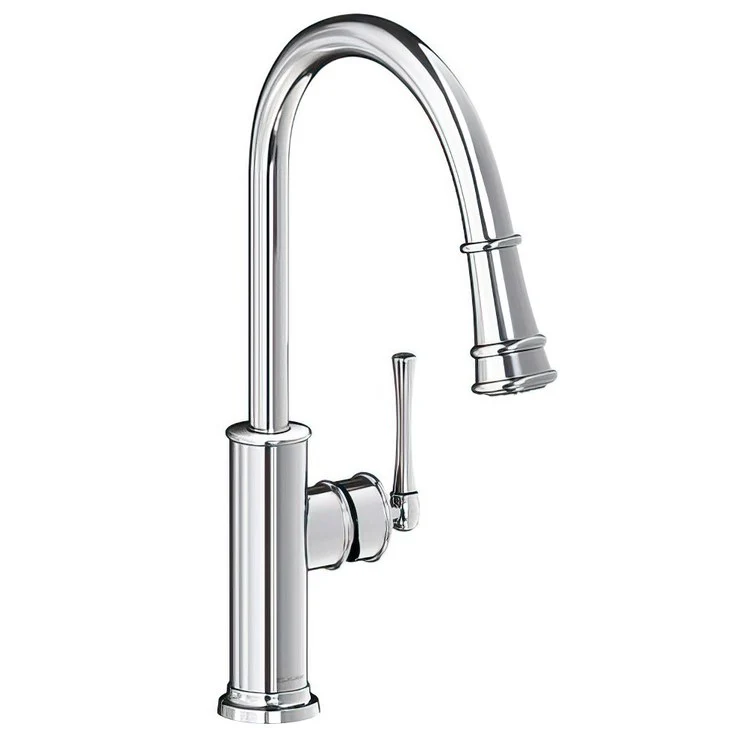 Kitchen Faucet Explore Deck Mount 1 Lever ADA Antique Steel Pull Down Spray 1 Hole Spout Height 17-7/8 Inch - Frankwebs