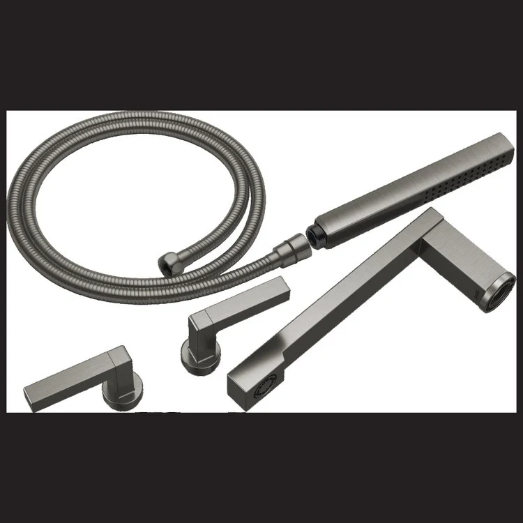 Tub Filler Trim Frank Lloyd Wright 2 Lever Brilliance Luxe Steel ADA 8 Inch Spread - Frankwebs
