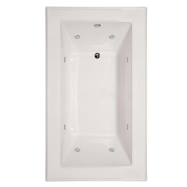 Combination Tub Designer Collection Angel 72 x 42 x 22 Inch Drop-In End Drain Bone Rectangle - Frankwebs