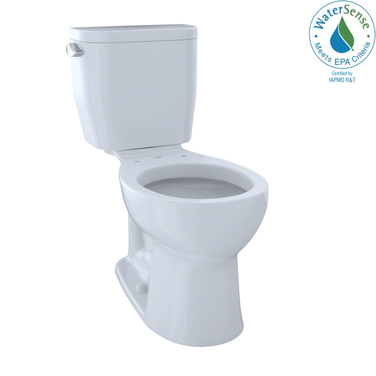Toilet Entrada 2 Pieces Close Coupled Universal Height Cotton Round Front ADA 30 Inch 1.28 Gallons per Flush Left Hand Chrome Less Seat - Frankwebs