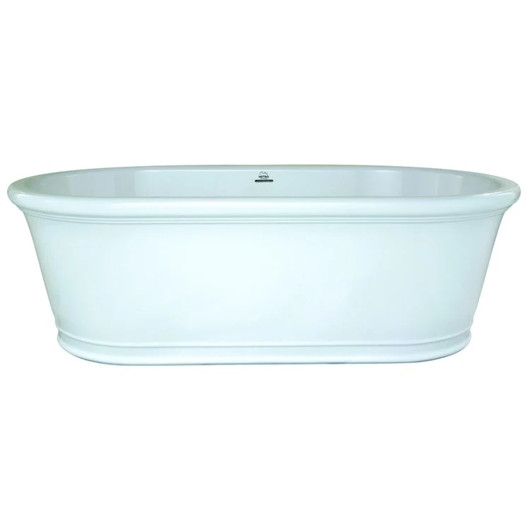 Soaking Tub Metro Collection Tribeca 68 x 35 Inch Freestanding Tub Only Center White Hydroluxe SS - Frankwebs