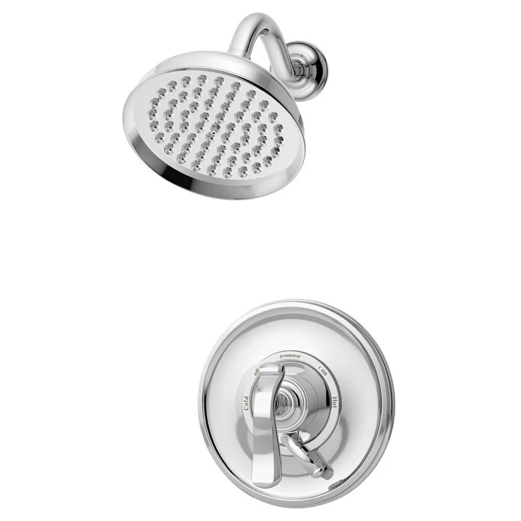 Shower Trim Winslet Round with Integral Volume Control 2 Lever Polished Chrome ADA 1.5 Gallons per Minute 1 Function Round Showerhead - Frankwebs