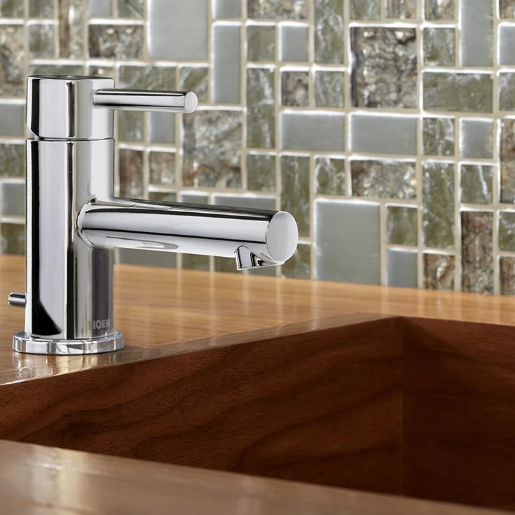 Align Single Handle Low-Arc Bathroom Faucet with Pop-Up Drain - Frankwebs