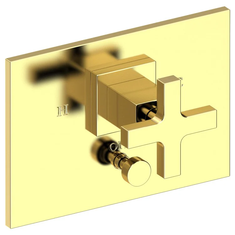 Secant Pressure Balance Tub/Shower Valve Trim Only with Cross Handle - Satin Bronze PVD - Frankwebs