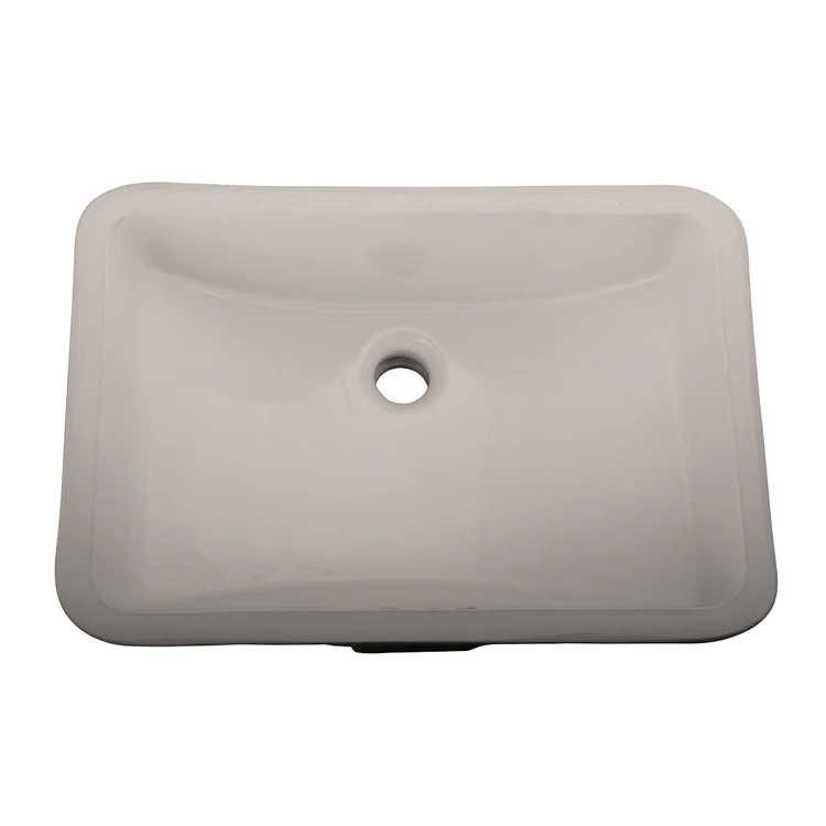 Lavatory Sink Cleo Undercounter 18 x 22 Inch Rectangle White Double Glazed - Frankwebs