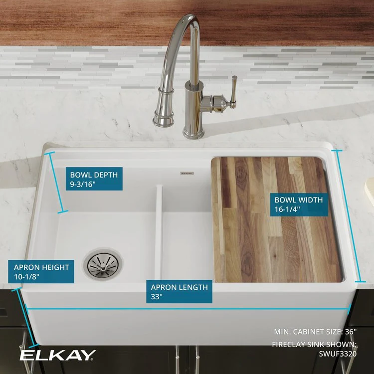 Kitchen Sink Fireclay 33 x 20 Inch Double Bowl 60/40 with Aqua Divide Apron Front Biscuit Farmhouse Drain Location Center Workstation - Frankwebs