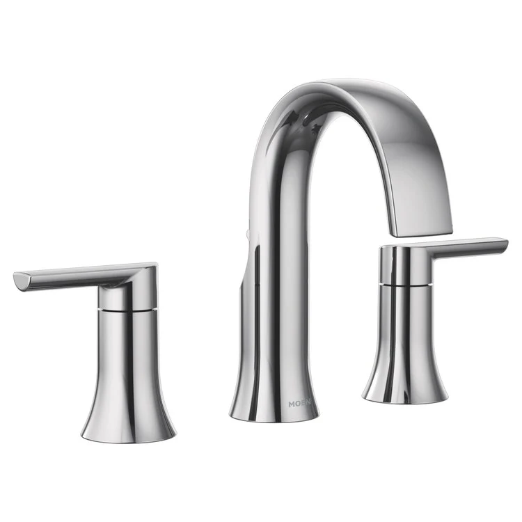 Lavatory Faucet Doux Widespread 8 to 16 Inch Spread 2 Lever ADA WaterSense Chrome 1.2 Gallons per Minute - Frankwebs