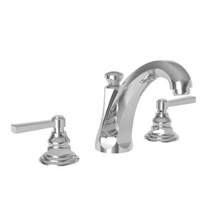 Astor Two Handle Widespread Bathroom Faucet with Lever Handles with Drain - Polished Brass Uncoated - Frankwebs