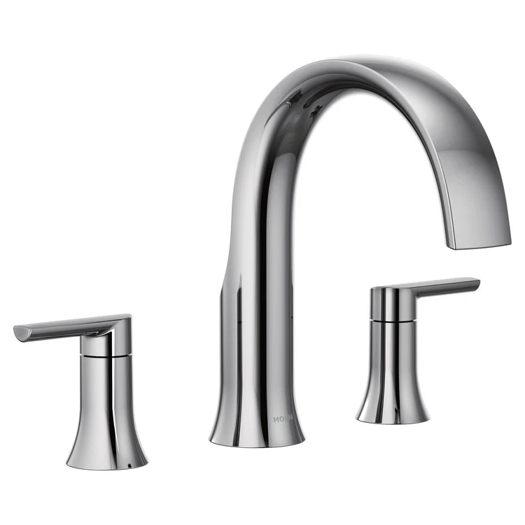 Roman Tub Trim Doux 2 Lever Chrome ADA 10 Inch Spread - Frankwebs