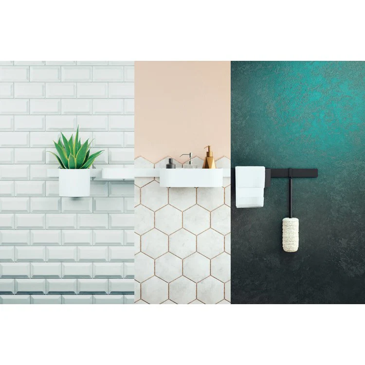 Tumbler WallStoris Holder Matte White Wall Mount Plastic - Frankwebs
