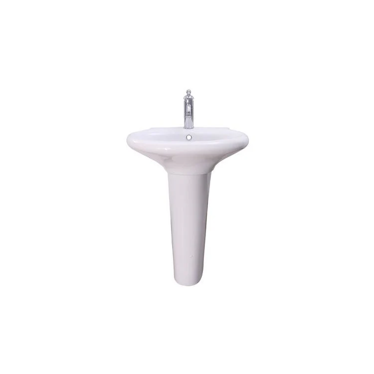 Pedestal White Collins Vitreous China - Frankwebs
