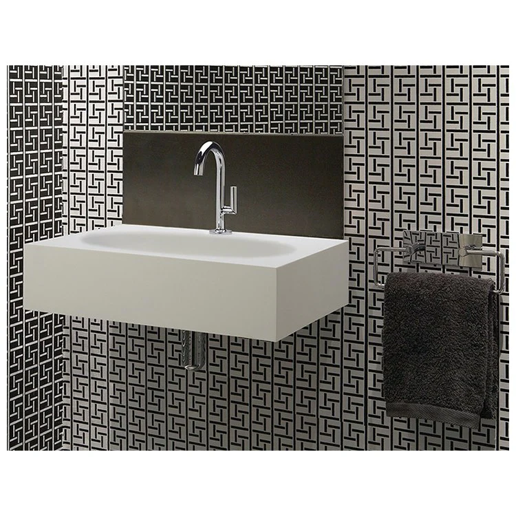 Lavatory Sink Akana 1 Wall Mounted 24 x 19 Inch Rectangular Biscuit Matte - Frankwebs