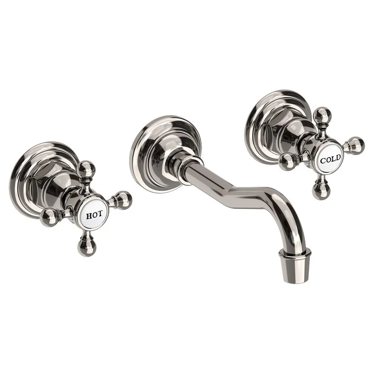 Lavatory Trim Chesterfield Wall Mount 2 Cross Polished Gold PVD ADA WaterSense 1.2 Gallons per Minute - Frankwebs