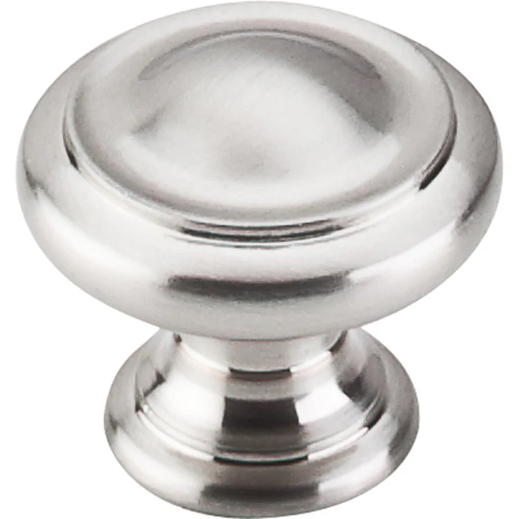 Knob Nouveau III Dome Brushed Satin Nickel Zinc Alloy 1-1/8 Inch 1-1/16 Inch - Frankwebs