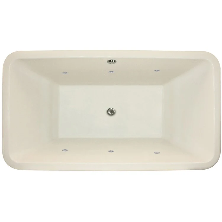 Combination Tub Designer Collection Natasha 70 x 36 x 24 Inch Drop-In Center Drain Bone Rectangle - Frankwebs