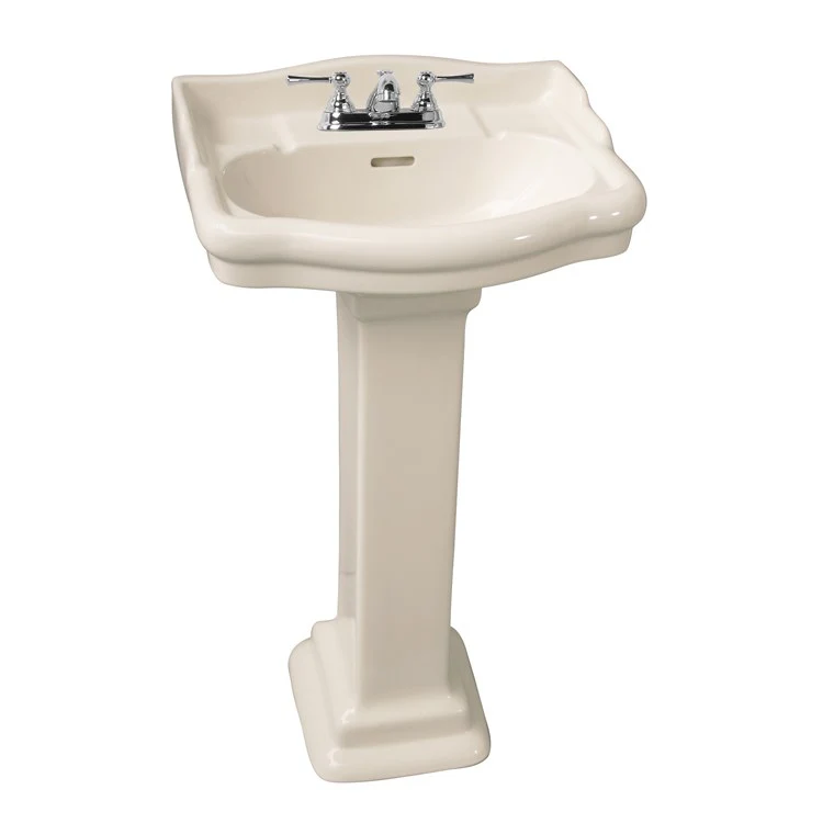 Pedestal Lavatory Stanford 460 Centerset White Oval - Frankwebs
