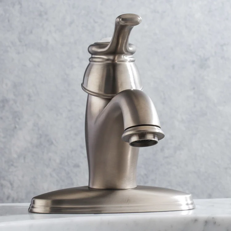 Kingsley Single Handle Low Arc Bathroom Faucet with Drain - Frankwebs