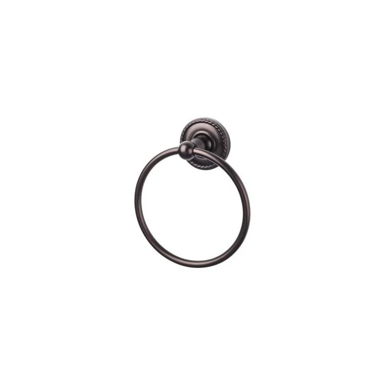 Edwardian Towel Ring with Rope Backplate - Antique Pewter - Frankwebs
