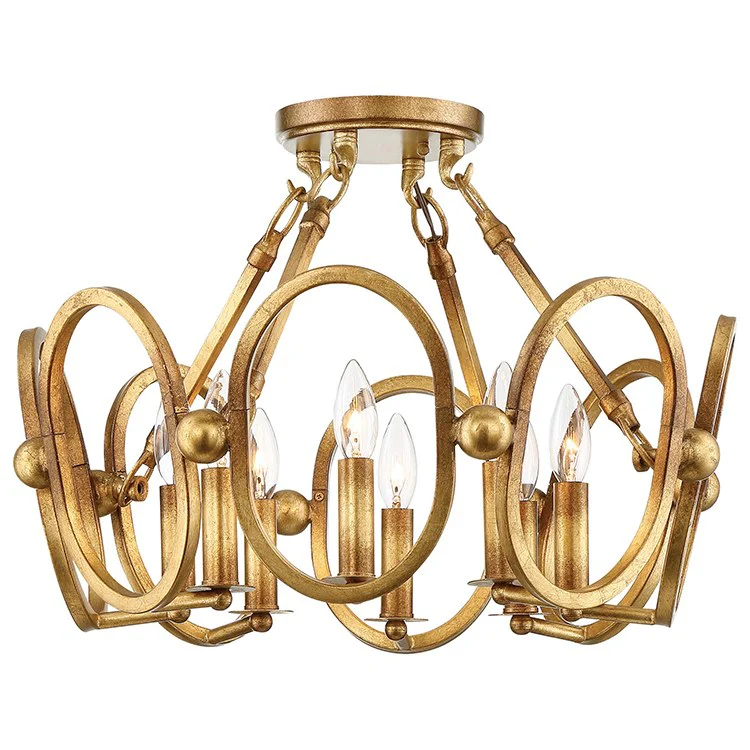 Clairpointe Eight-Light Semi-Flush Mount Ceiling Fixture - Frankwebs