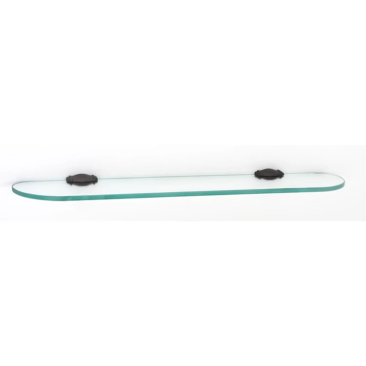 Shelf Charlie's Bath with Brackets Polished Brass 24 Inch Brass/Glass - Frankwebs