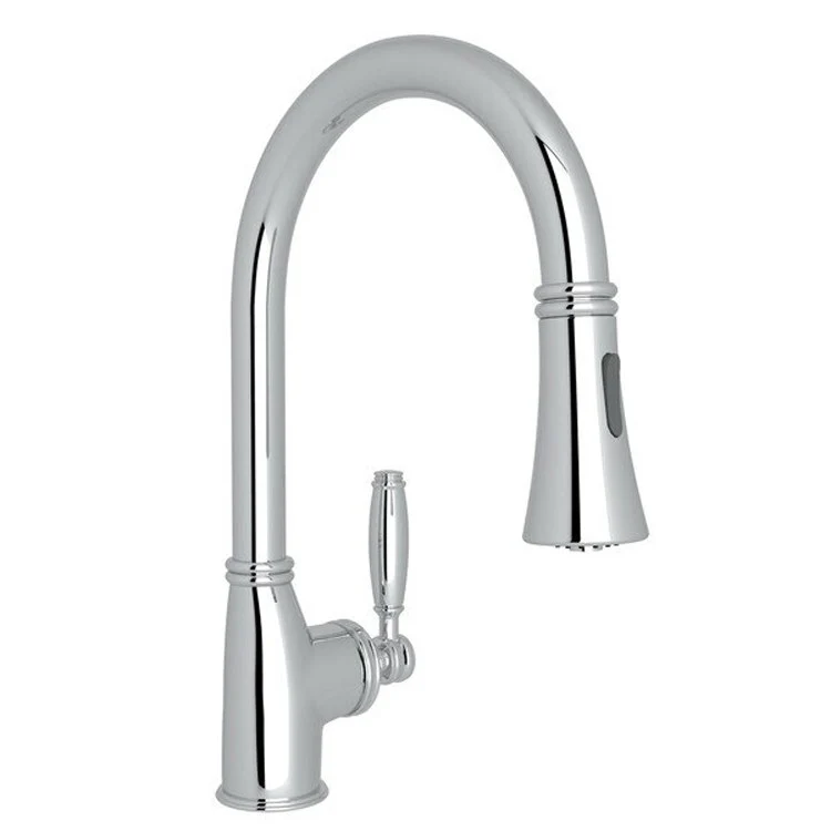 Bar Faucet Gotham Food Prep 1 Lever Polished Nickel Pull-Down 1.8 Gallons per Minute - Frankwebs