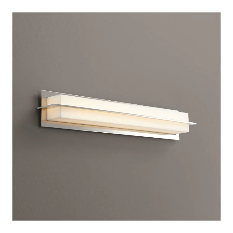 Metrix Single-Light LED Bathroom Vanity Fixture - Polished Nickel - Frankwebs