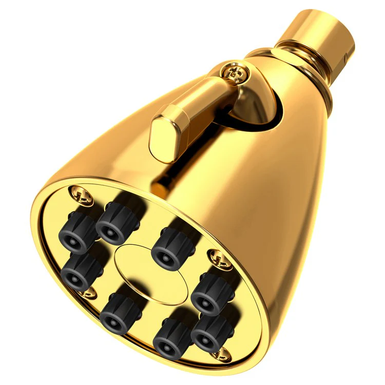 Single-Function Eight-Jet Showerhead - Aged Brass - Frankwebs